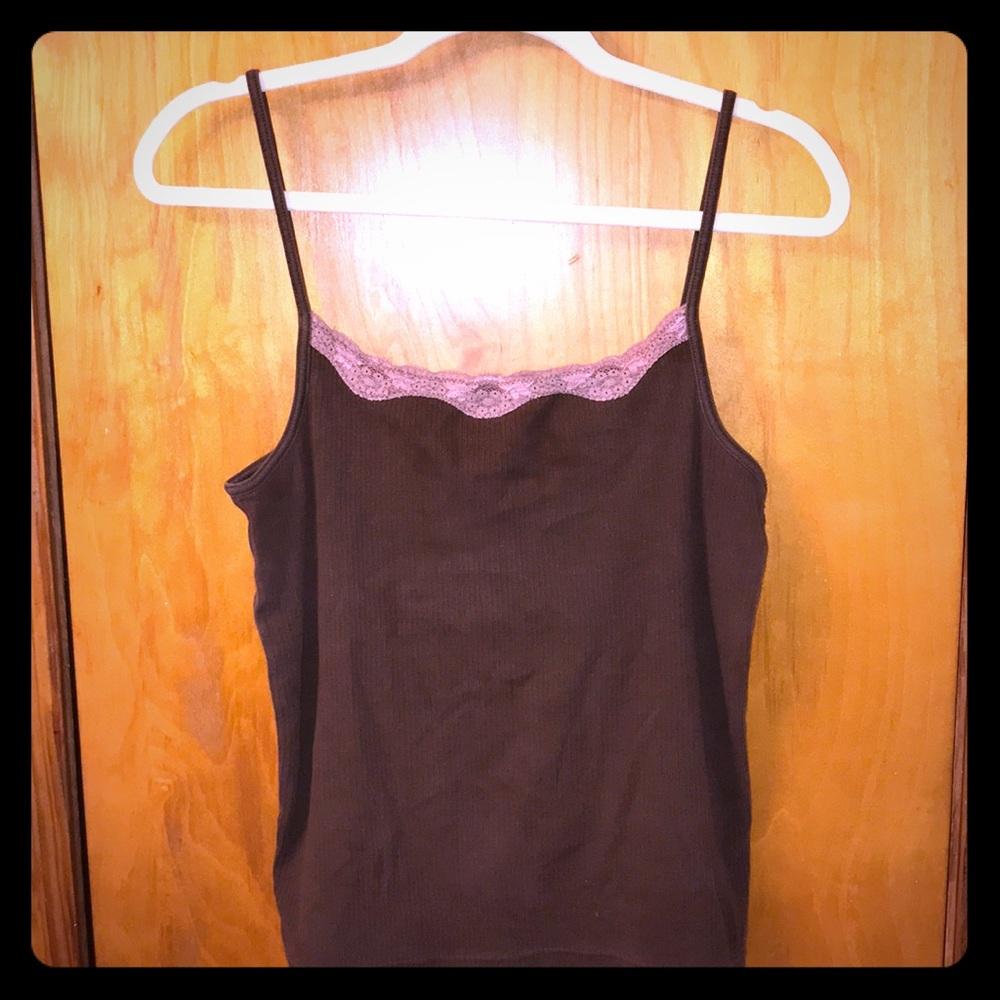 L Brown American Eagle Stretch Tank Top